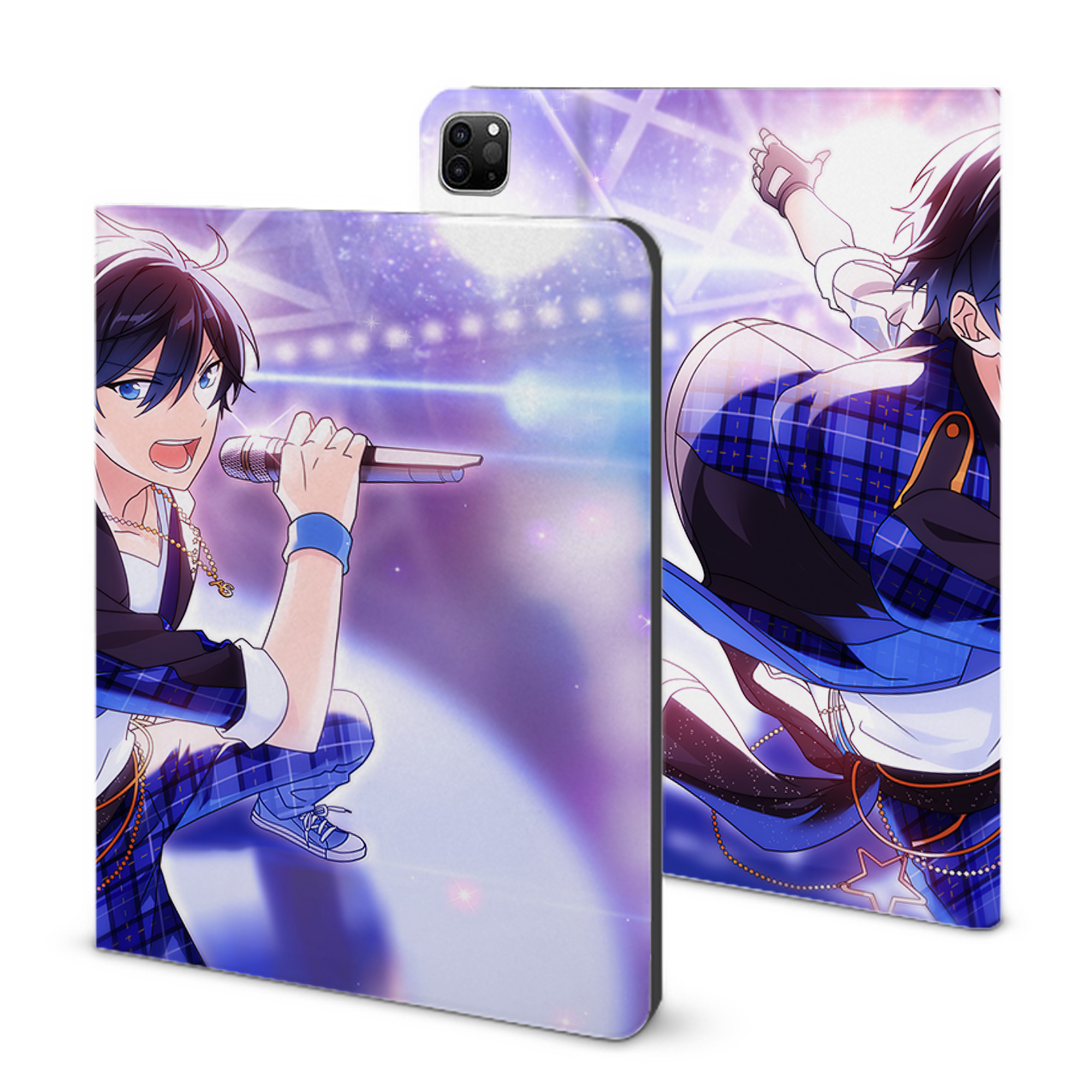 （画像用） あんさんぶるスターズ! Ensemble Stars IPad ケース ブック型 PUレザー TPU 耐衝撃 軽量 薄型 ペン収納なし 全面保護 IPad 各モデル対応